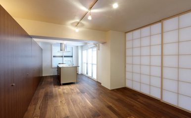 リビングからキッチン