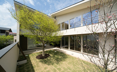 眺めのいい窓 中庭