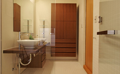 books and gardens バスルームから