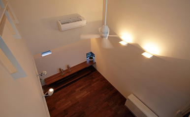 ファミリーポートレイト リビング吹き抜け