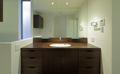 ねことひきこもる家 洗面脱衣室