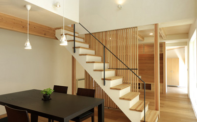 キッチンの家 階段方向